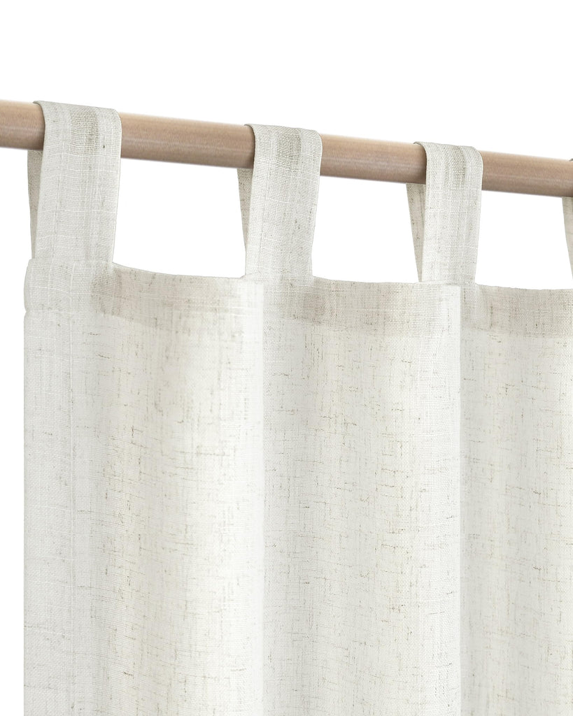 78 Inch Sheer Linen Curtains, Door Curtain for Doorways, Privacy Boho Closet Drapes for Open Closet Accordion Door