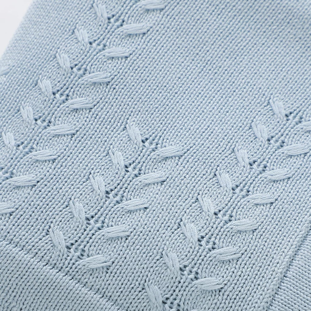 Cotton Baby Blanket Newborn Breathable Knit Receiving Blanket