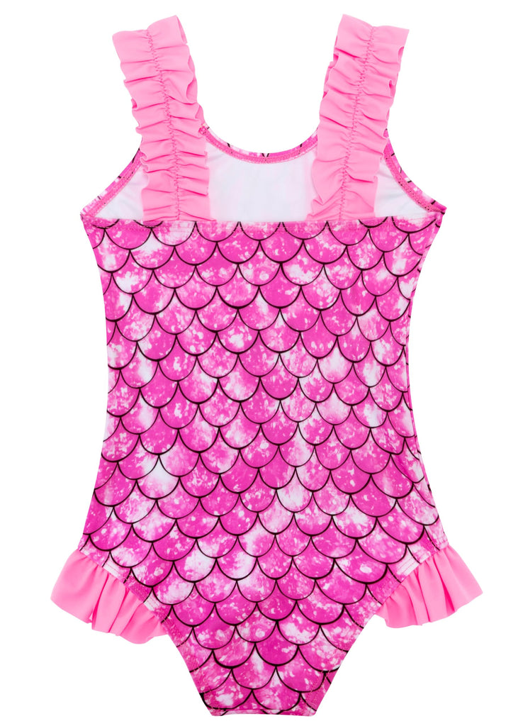 Girls One Piece Swimsuit Ruffled Straps Bathing Suit for Toddler Girl UPF 50+ Swimming Suits Quick Dry Swimwear