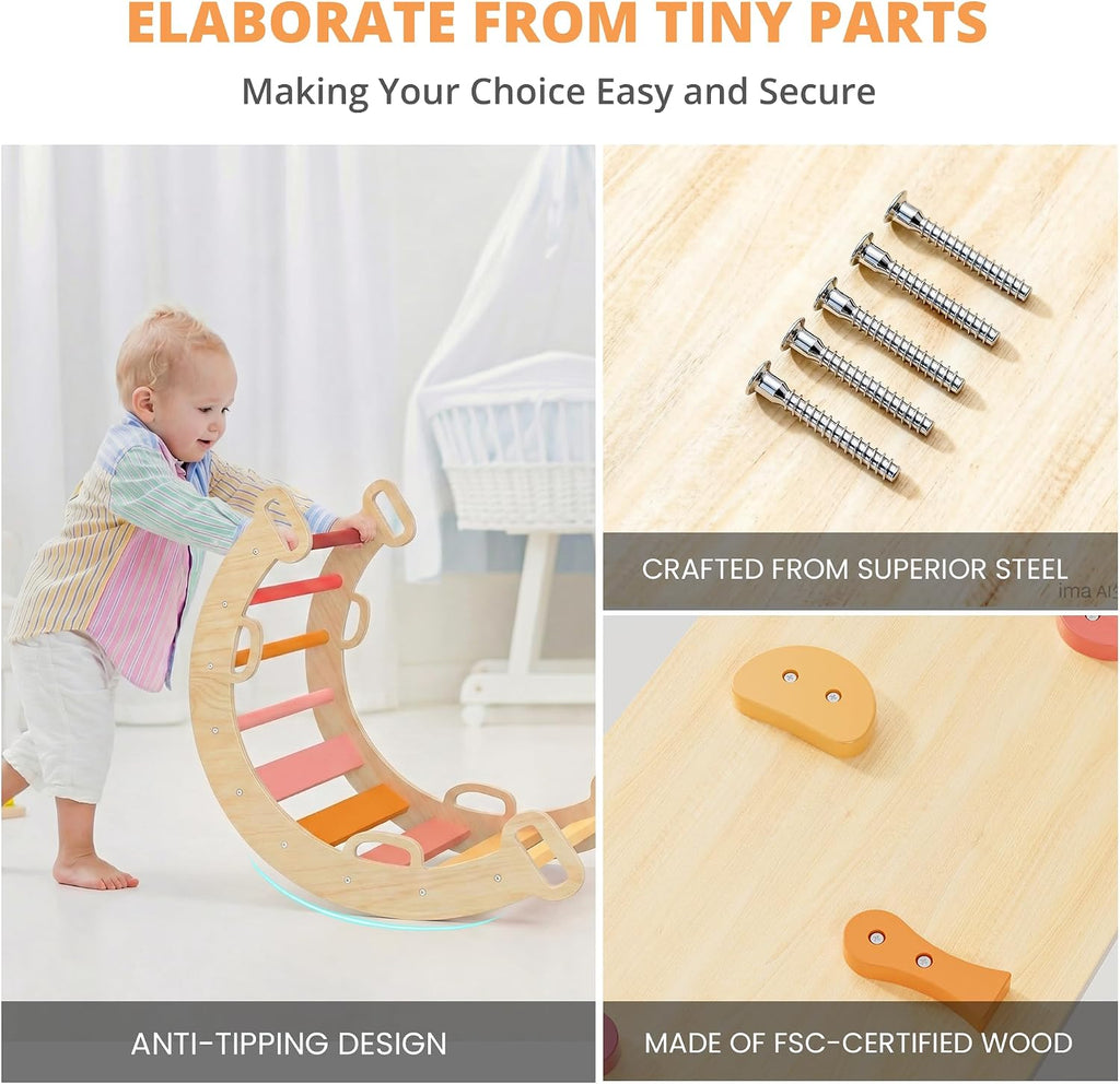 Triangle Set, Toddler Climbing Toys Indoor 7in1 Foldable