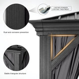 Hardtop Gazebo 12x20 - Outdoor Metal Hard Top Gazebo