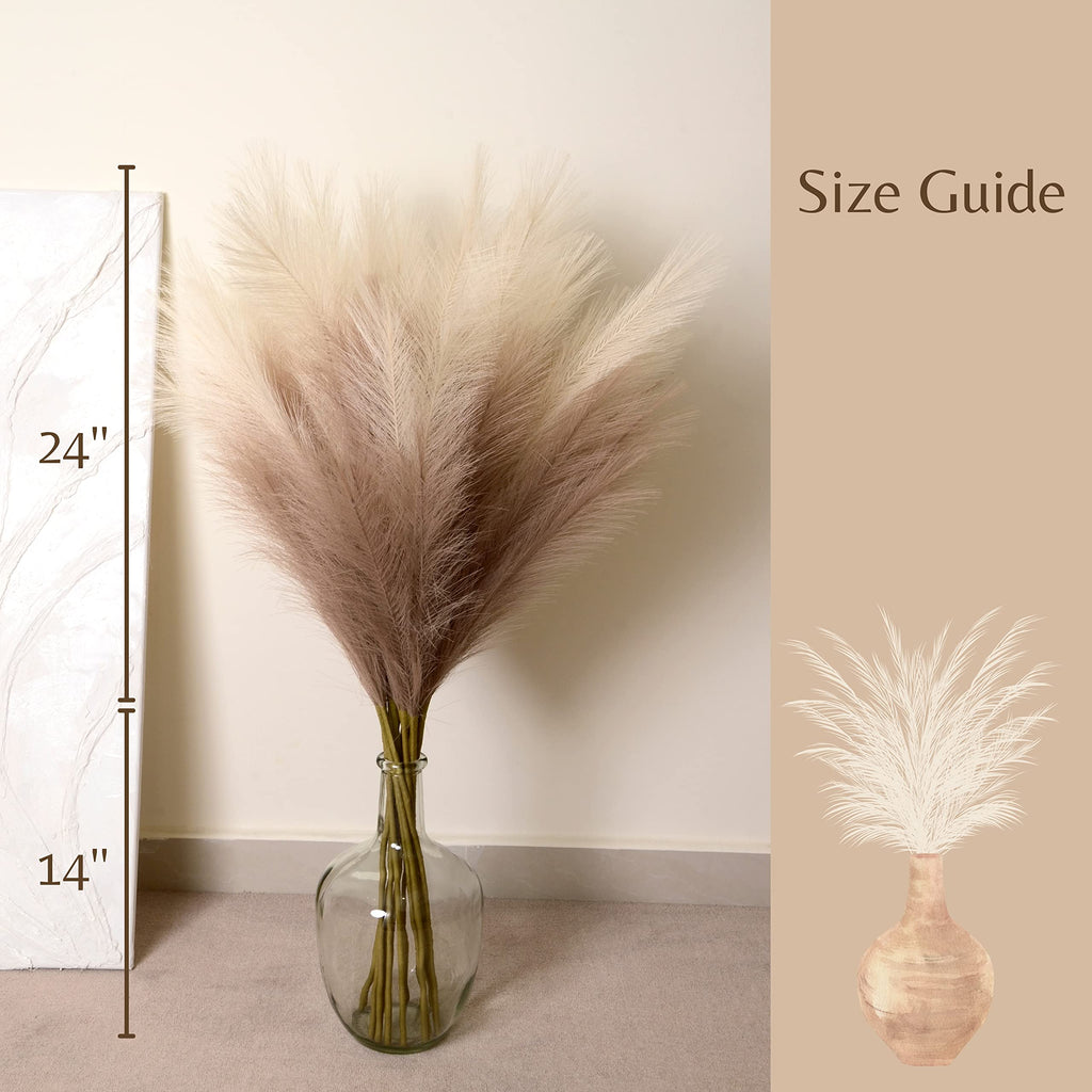 Faux Pampas Grass, 9PCS Pompas, Large Pompas Grass, 38'' Tall Pampas Grass for Floor Vase, Pampas Grass Decor Tall