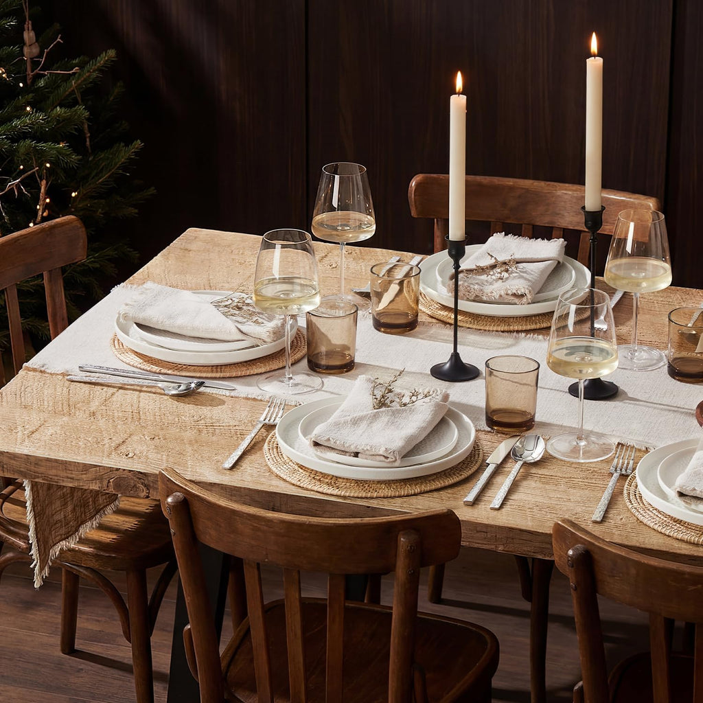 Frayed Edge Table Runner - Natural