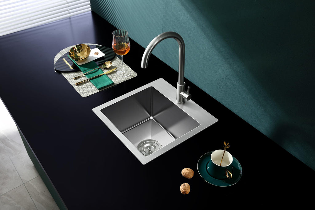 Drop in - 18"×18" Single Bowl Topmount Sink