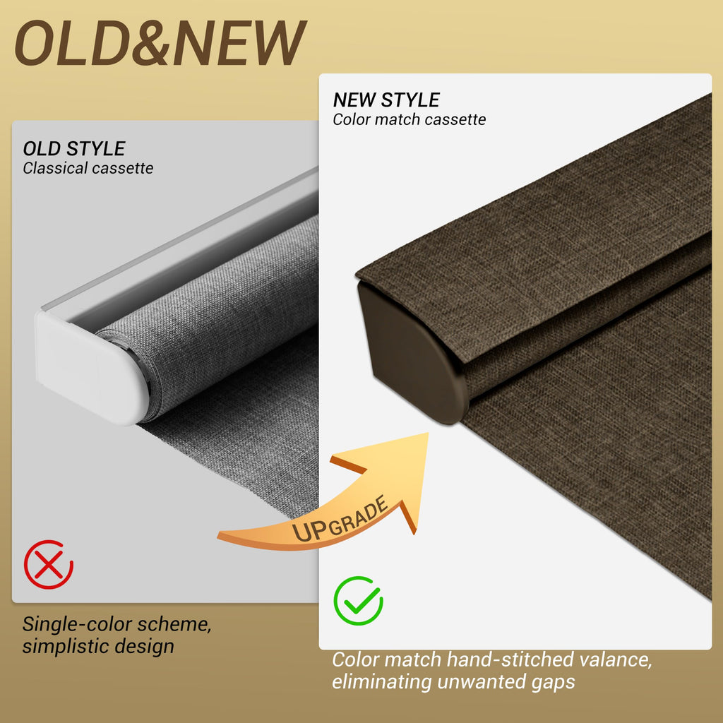 Cordless Blackout Roller Shade for Window, Dark Brown, Custom Size