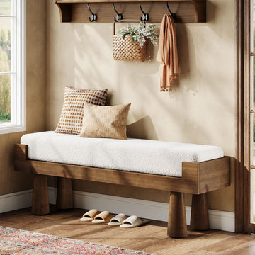 Upholstered Entryway Bench, Shoe Bench End of Bed