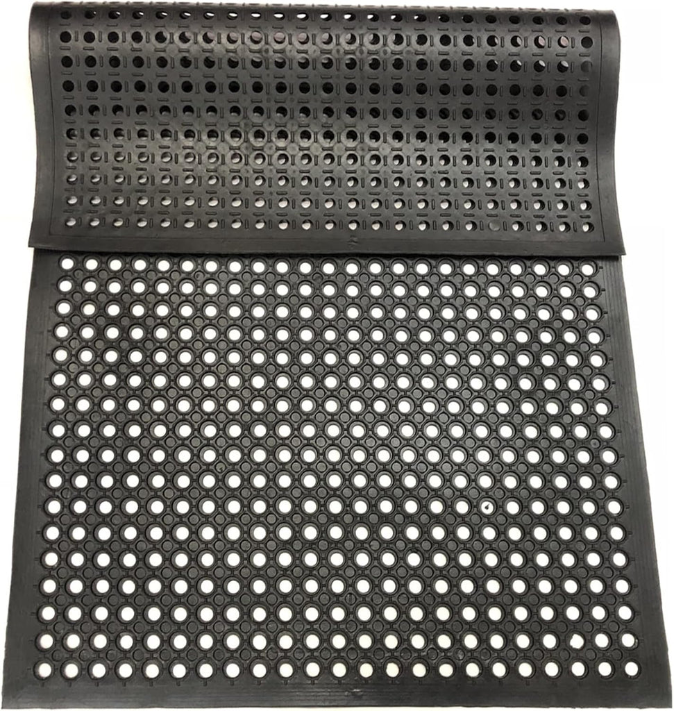 Outside Rubber Floor Mats Anti Slip Commercial Resturant Drainage Mat | 60"x35" Heavy Duty Outdoor Mat Garage Garden