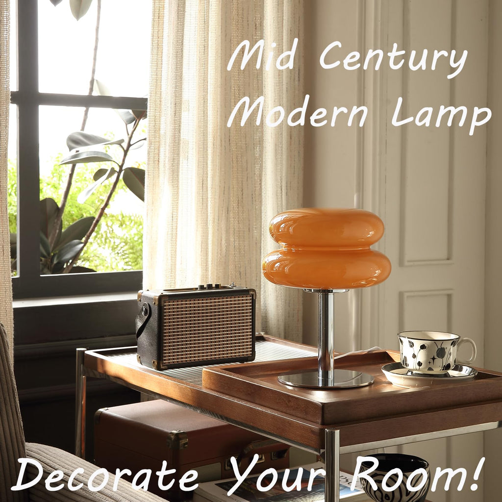 Table Lamp Small Mushroom Lamp, Mid Century Desk Lamps (Copper)