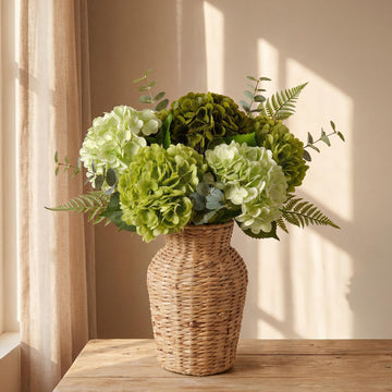 6 Pcs Mix Green Artificial with Fens & Eucalyptus