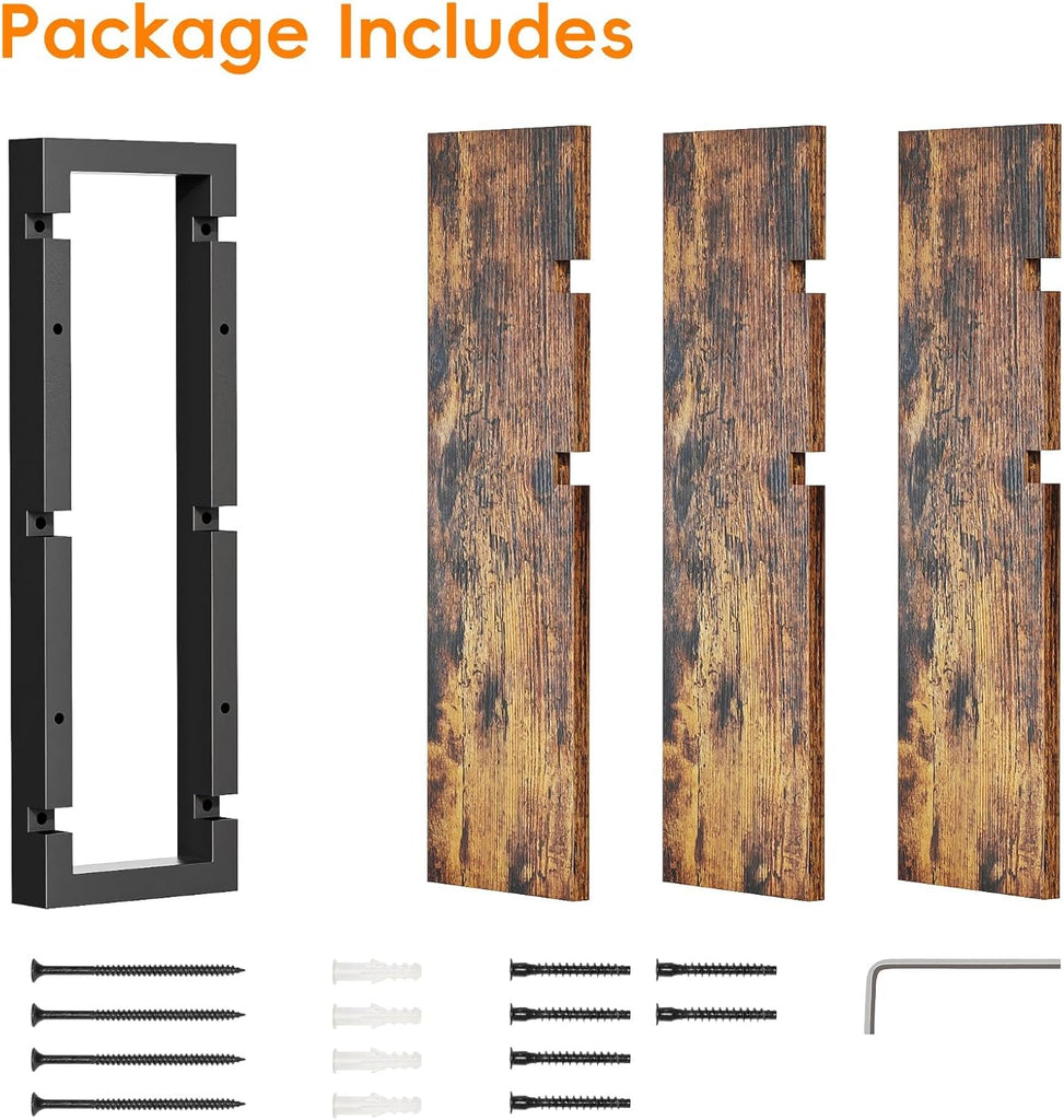 Floating Shelves for Wall, Wood Wall Shelves | 3 Tier Shelves for Wall Decor, Decorative Hanging Storage Shelf