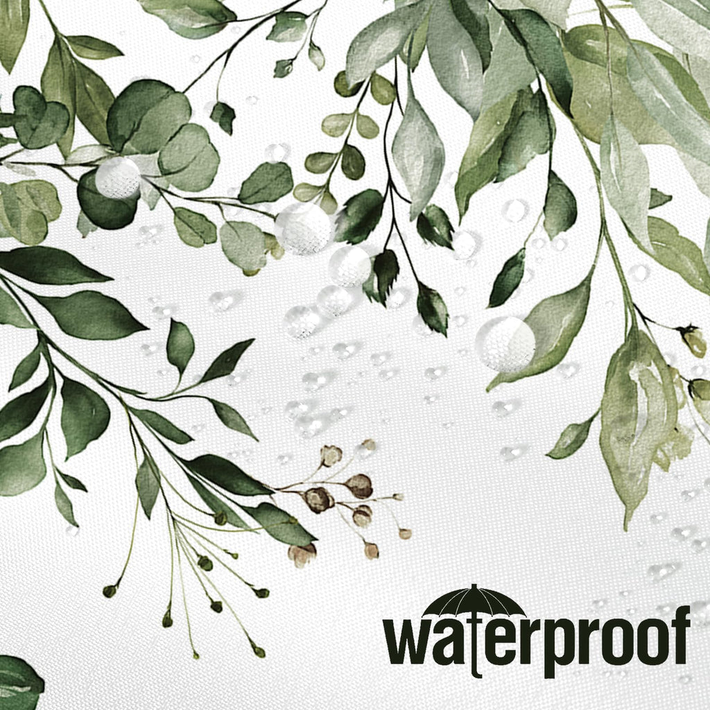 Long Eucalyptus Shower Curtain 72 x 78 Inch, Olive Green
