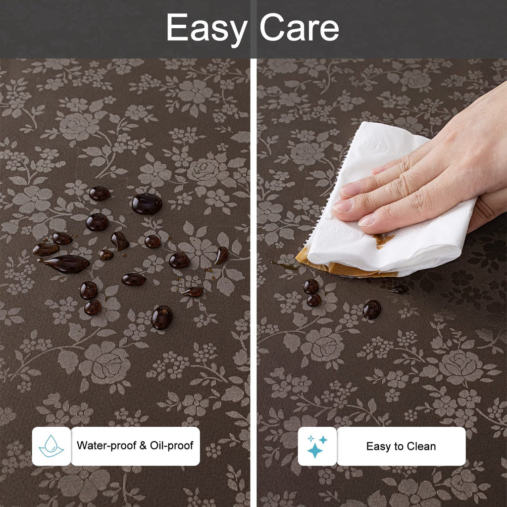 Rectangle Waterproof Heavy Duty Vinyl Tablecloths, 60 x 120 Inch