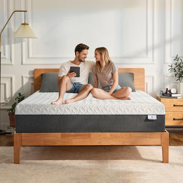 10 Inch Queen Size Mattress,Green Tea Gel Memory Foam,Medium Firm | Cool Night Sleep,Back Pain Relief,Enhanced