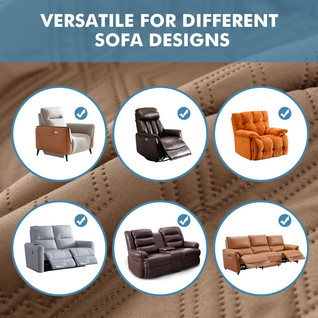 Waterproof Recliner Chair Cover for Pets Non Slip Washable Sofa Protector