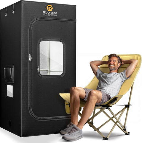 Portable Steam Sauna 1200W 3L, Sauna Tent with Ergonomic High Back Sauna Chair