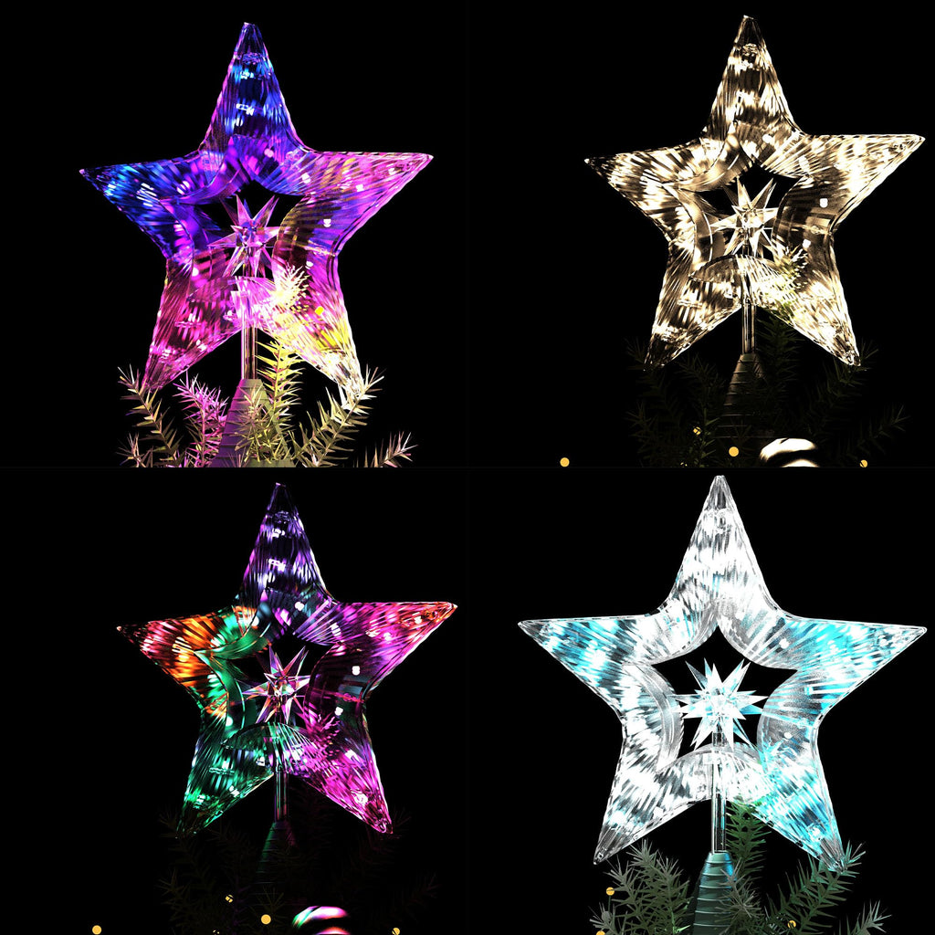 10" 31 LEDs Smart Christmas Tree Star Topper with Lights