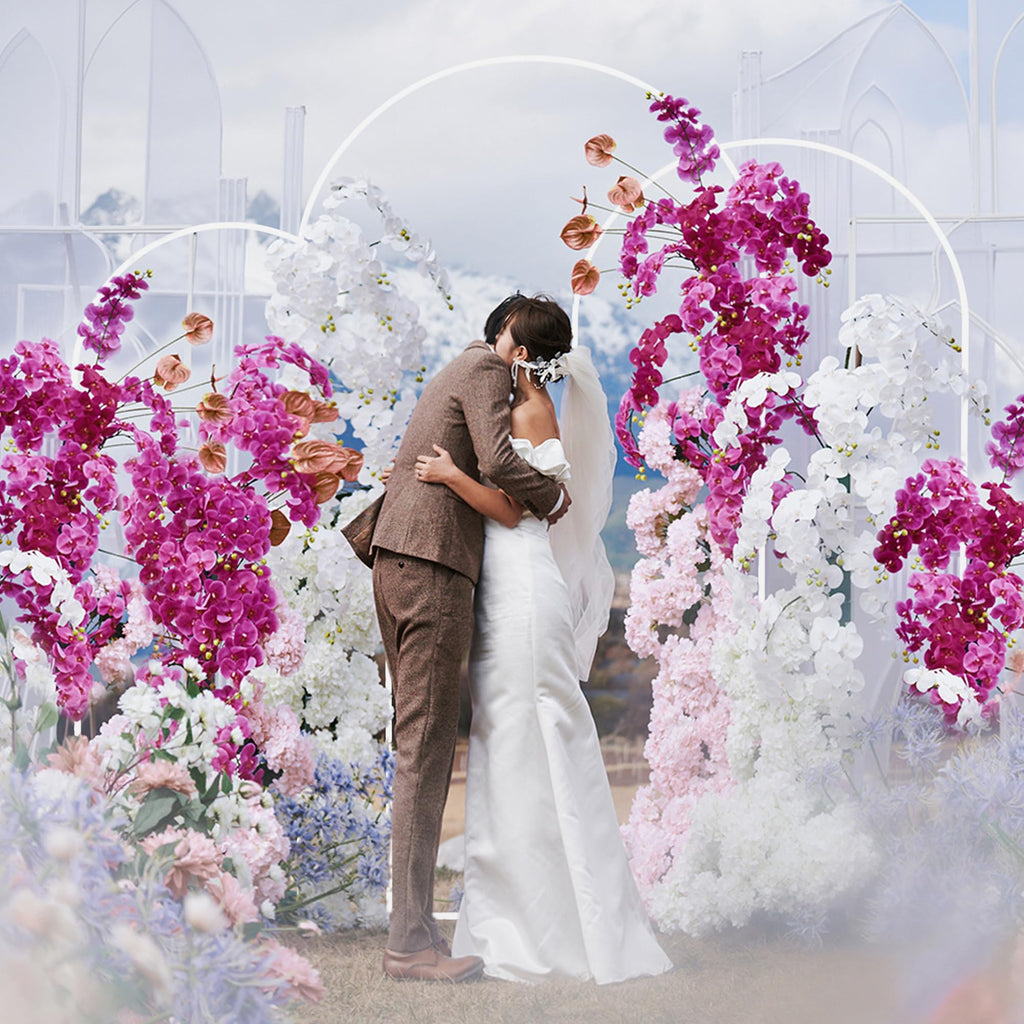 Metal White 7.2ft, 6.6ft, 6ft Wedding Arch Stand