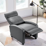 Padded Seat Recliner Chair Set of 2 Single Sofa Recliner for Living Room PU Leather Upholstered Reclining Chair Home
