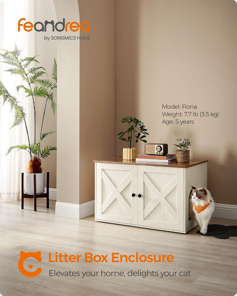 Cat Litter Box Enclosure, End Table, 31.5 x 20.9 x 19.7 Inches