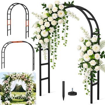 Thickened Rustproof Garden Arch Metal Trellis for Climbing Plants