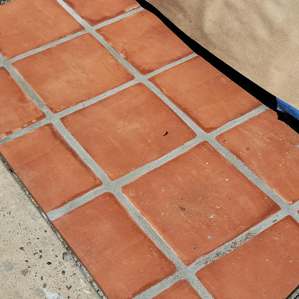 Lincoln Saltillo Tile 12x12 | Unsealed Handmade Square Mexican Terracotta Floor Tile - (12x12, 200, Count)