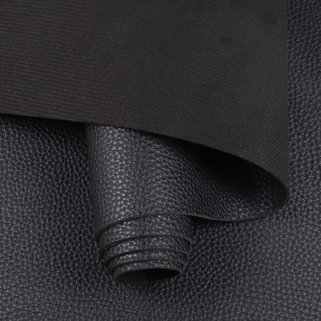 Waterproof Marine Vinyl Fabric 1.6mm Leather Sheets 54"×24" Black