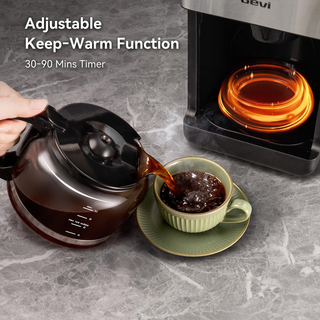 10-Cup Grind & Brew Coffee Maker, Touch Screen, Programmable Brew