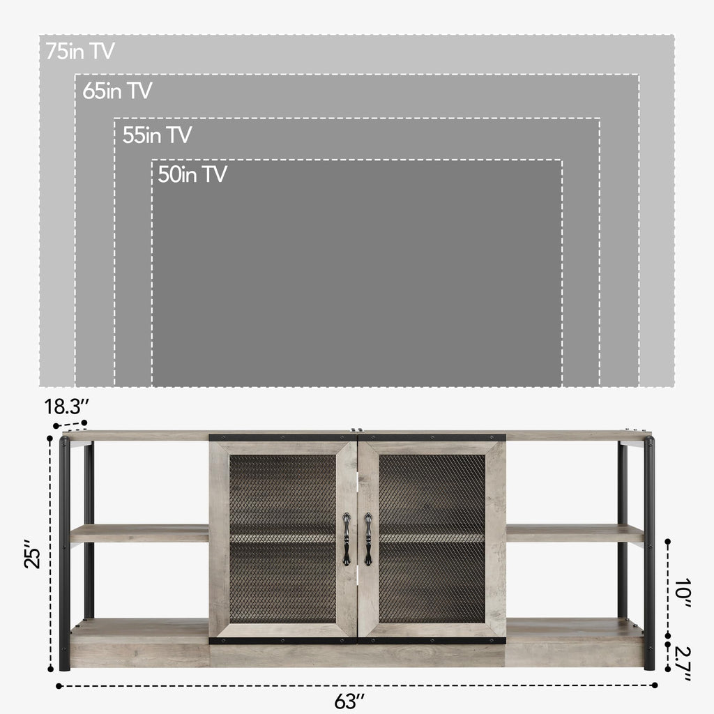 Farmhouse TV Stand for 65/75 inches TVs