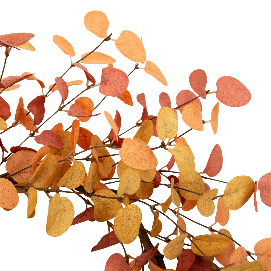18 Inch Eucalyptus Leaves Fall Wreath - Artificial Autumn Farmhouse Wreath for Front Door, Home Wall and Window