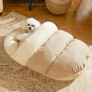 Bed for Dog and Cat, Pet Bed, Ultra Soft Cute Plush Slipper Cat Cave Bed, Anti Slip Warm Pet House Nest
