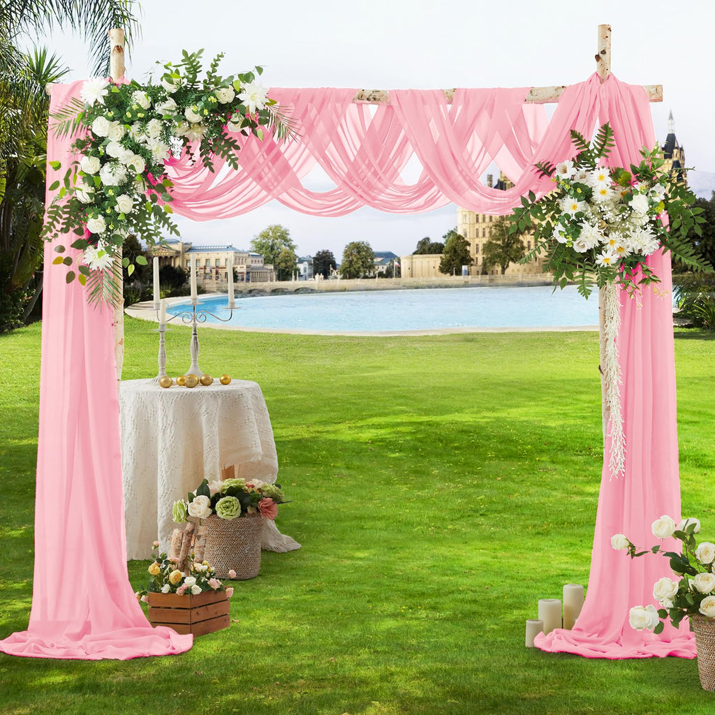 Light Pink Chiffon Fabric by The Yard, 3 Yards, 60 Inch