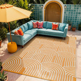 Outdoor Area Rugs 8x10 Waterproof, Plastic Reversible Rv Mats for Outside, Portable Lightweight Camp
