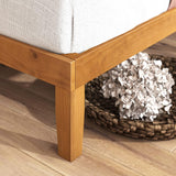 Alexia Wood Platform Bed Frame with headboard, Solid Wood Foundation with Wood Slat Support, No Box Spring Needed