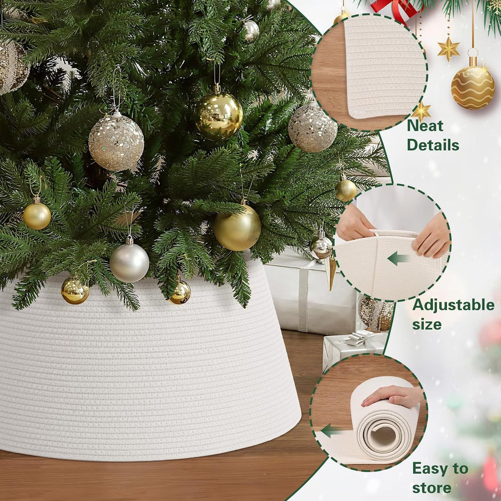 Christmas Tree Collar, Adjustable Tree Collars for Artificial Trees, Xmas Trees Stand Cover, Base Cover for