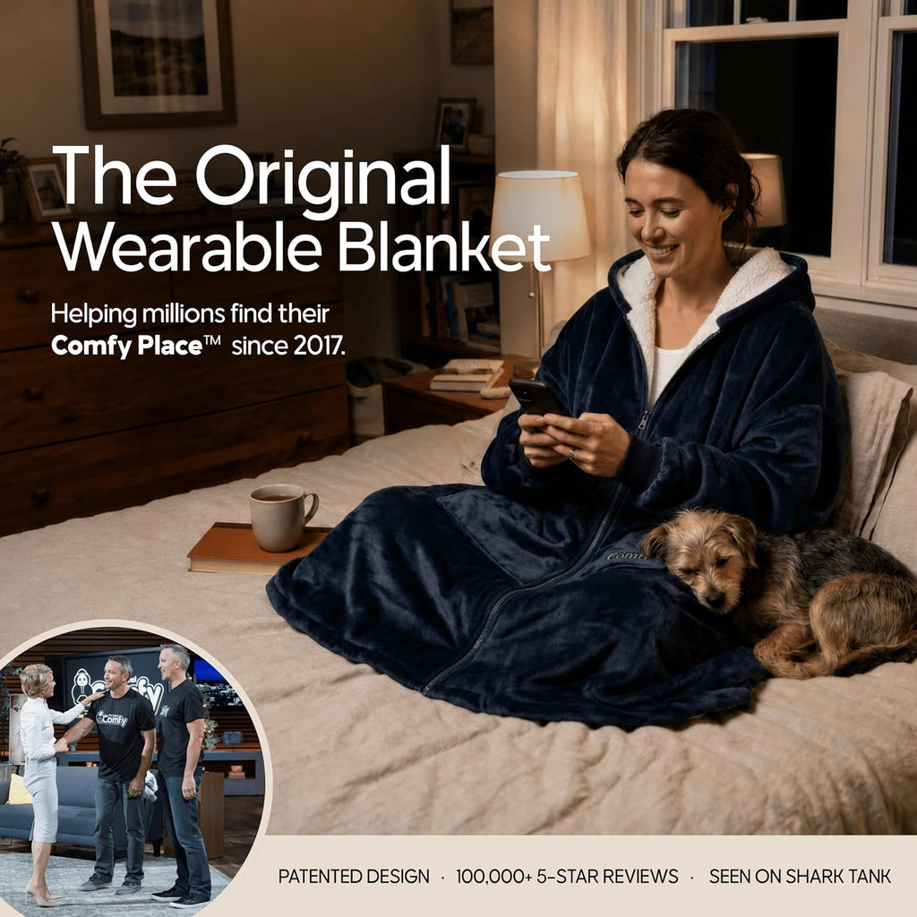 Original Full Zip | Shark Tank | Sherpa Wearable Blanket Hoodie