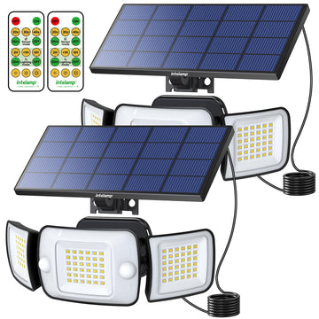 Outdoor Solar Flood Motion Sensor Light 6000mAh 6500K
