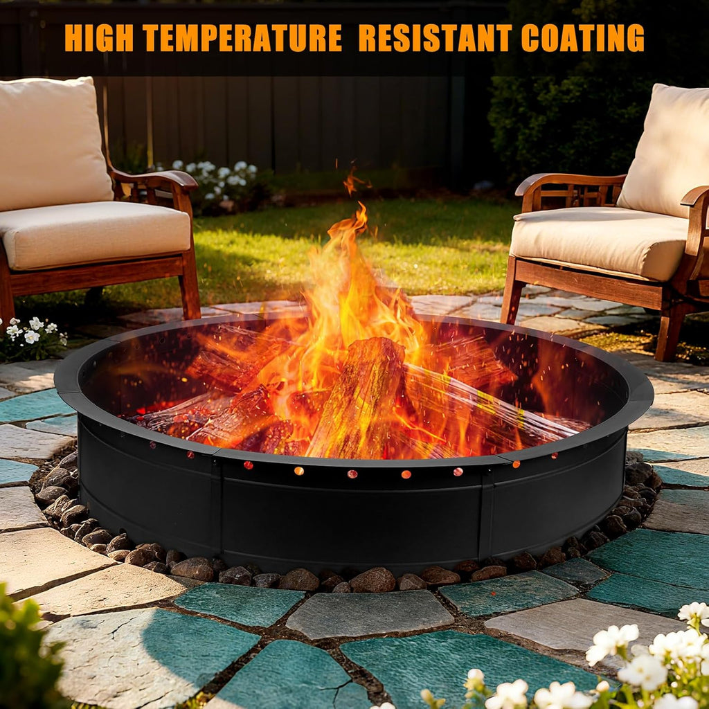 36 Inch Fire Pit Ring, Large Outdoor Campfire Pit