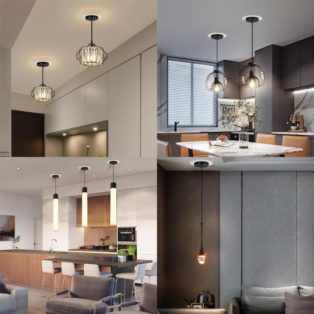 5/6" Recessed Can Light Conversion Kit, Can to Pendant Adapter