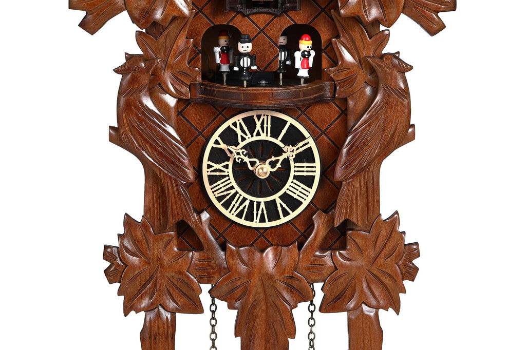 Cuckoo Clock, Hand-Carved Wooden Antique Clock for Wall 11.1"x25.8"