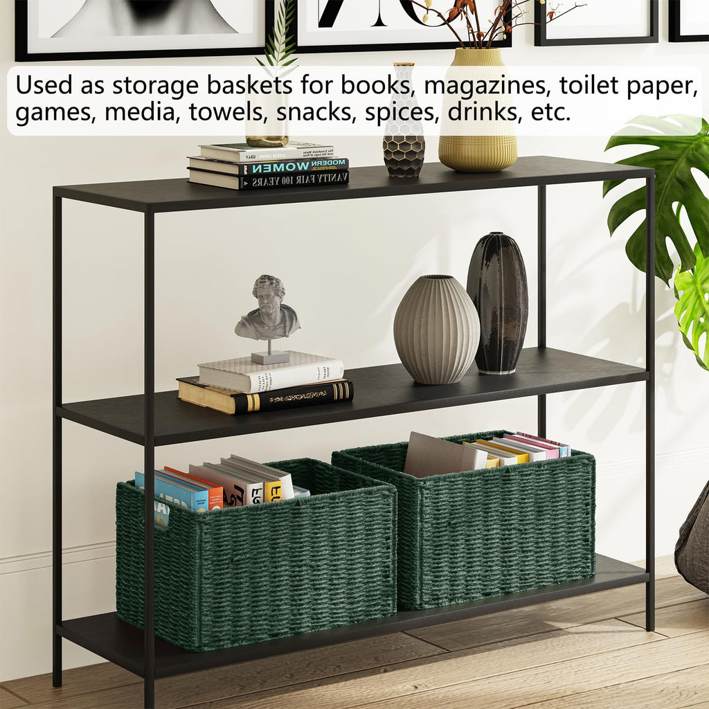 Large Wicker Storage Basket, Collapsible Baskets for Organizing