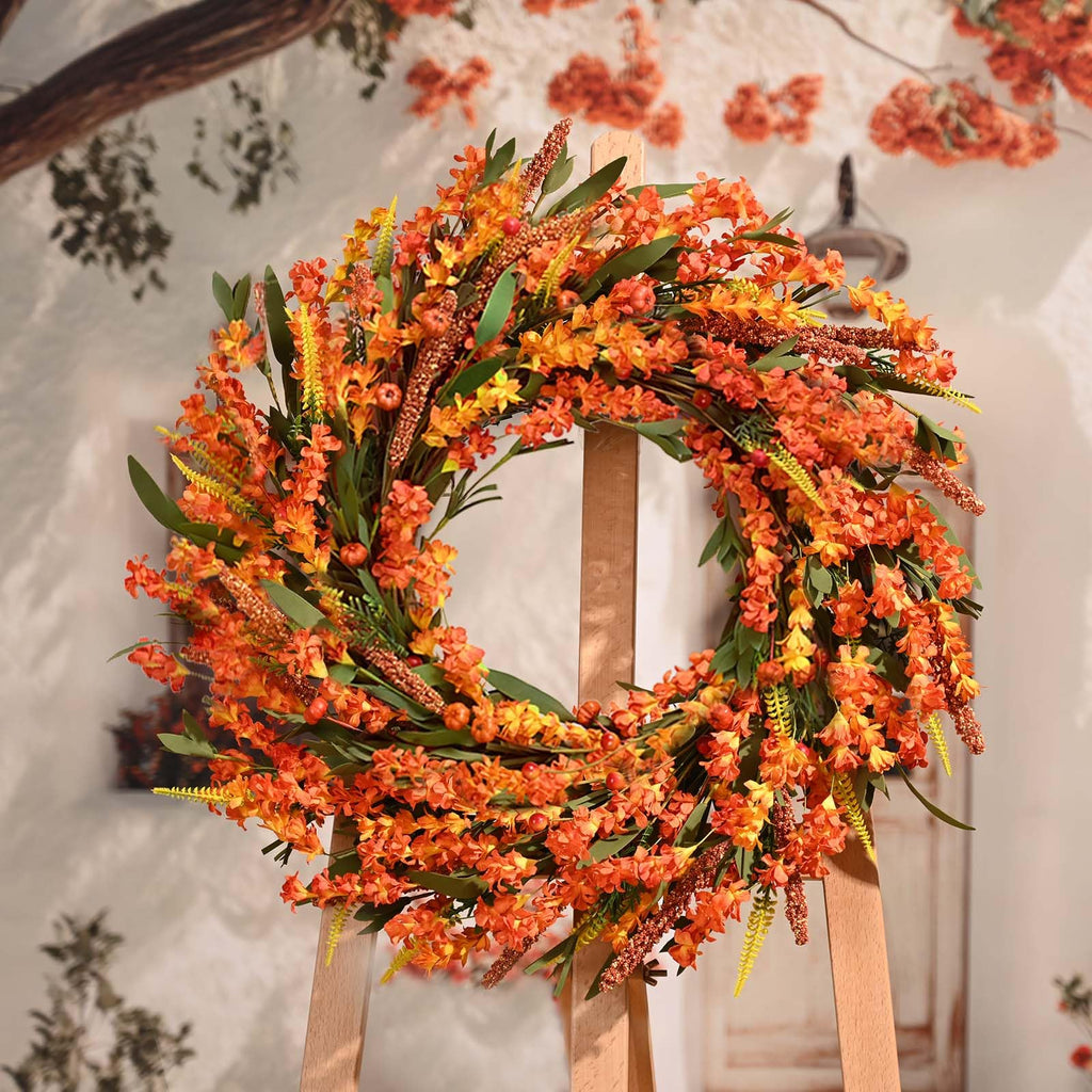 24 Inch Fall Wreaths for Front Door Outside