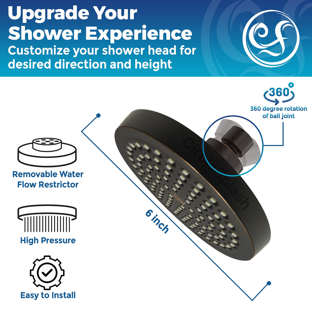 Shower Head - High Pressure 2.5 GPM - Oil Rubbed Bronze