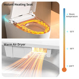 Vipbear Smart Toilet with Built-in Bidet, Bidet Toilet with Heated Seat, Multiple Cleaning Modes