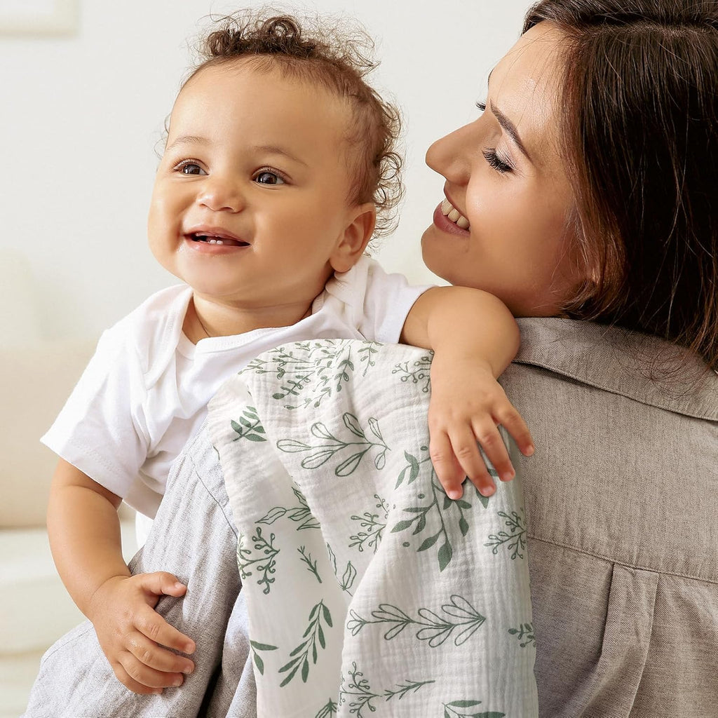 Muslin Swaddle Blankets, 3 Pack Breathable Soft Receiving Blanket, Large 38 x 40 inches Swaddle Wrap