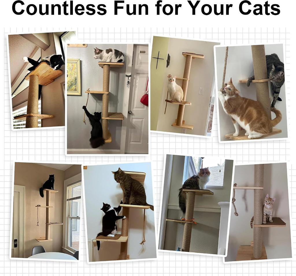 Cat Scratching Activity Tree Wall Mounted