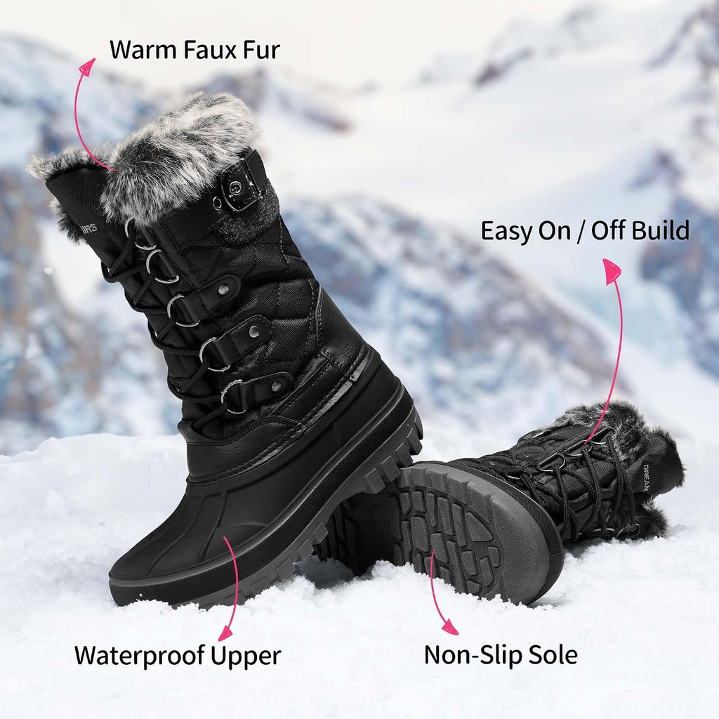 Girls Snow Waterproof Winter Boots