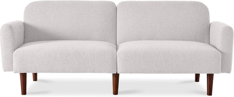 Best Choice Products 77" Mid Century Modern Boucle Loveseat Sofa, Couch, Convertible Sofa Sleeper Bed w/Real Wood