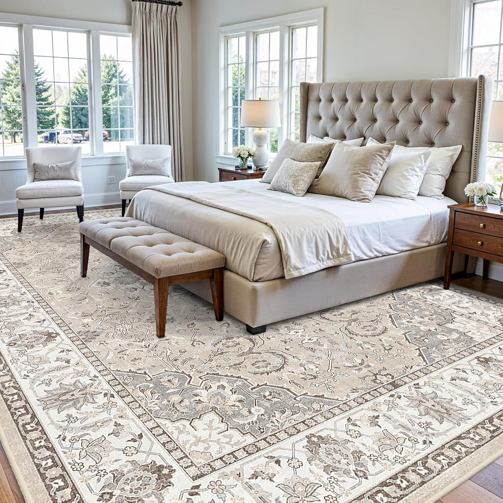 10x14 Washable Vintage Area Rug - Large Rugs