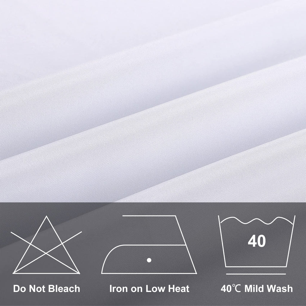 6 Pack Rectangle Tablecloth 60 x 120 Inches White Table Cloth Stain and Wrinkle Resistant Washable Polyester Fabric