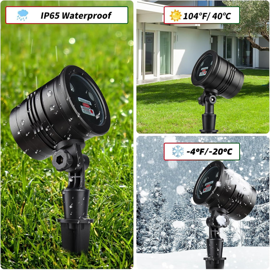 Laser Christmas Projector Lights Outdoor: Waterproof Outdoor Christmas Decorations Laser Light, Projection Christmas